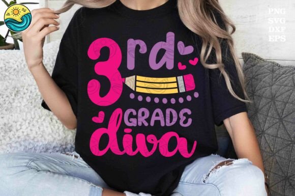 3rd Grade Diva SVG, Back to School SVG