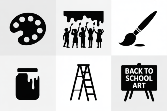 Art Class Icons for Back to School
