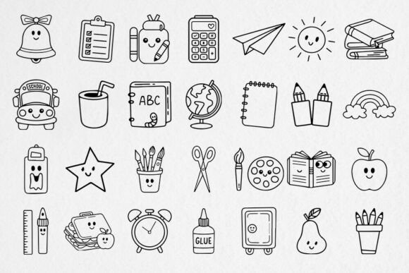 Back to School Clipart Pack SVG for Crafts and Graphics