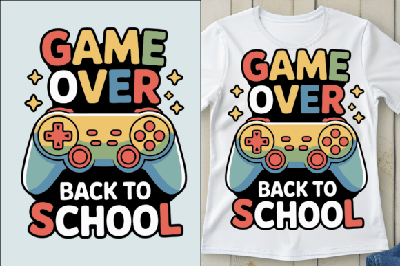 Back to School Gamer T-shirt Design Graphics