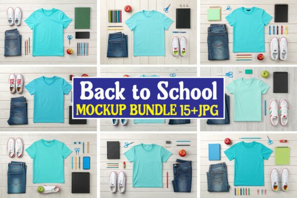 Back to School Mockup Bundle 06: Graphics & Product Mockups