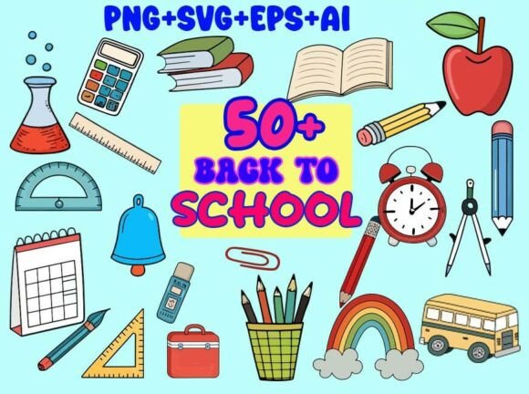Back to School Png, Svg, School Clipart