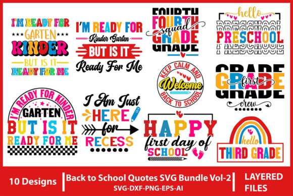 Back to School Quotes SVG Bundle Vol-2