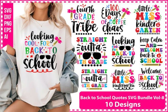 Back to School Quotes SVG Bundle Vol-8