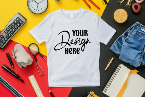 Back-to-School T-Shirt Mockup: Graphics & Product Mockups
