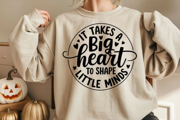 Big Heart Teacher SVG Back to School: Graphics & Crafts