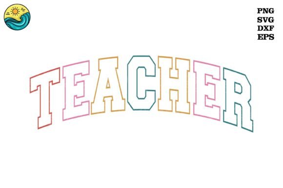 Colorful Teacher SVG, Back to School SVG