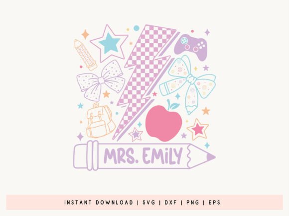 Custom Name Back to School SVG Design