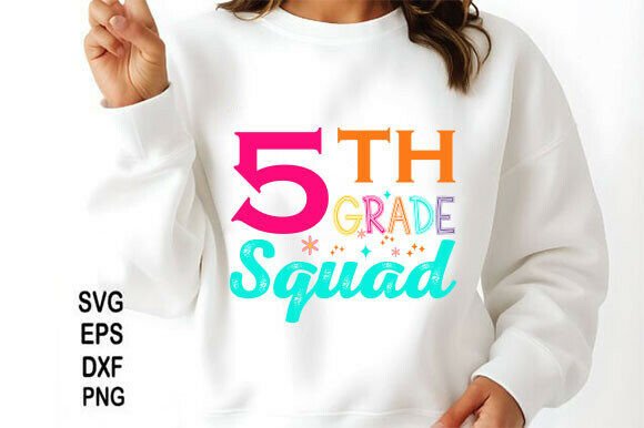 Fifth Grade Squad PNG, Back to School