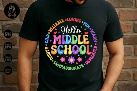 Hello Middle School SVG, Back to School Graphics