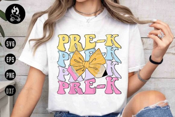 Pre-K Pencil Bow SVG: Graphics for T-Shirt Designs