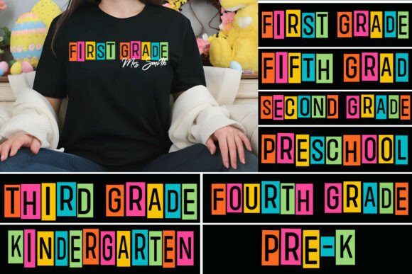 Retro Back to School PNG Bundle