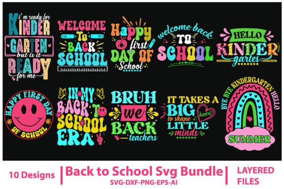 Welcome Back to School Bundel: Graphics & T-Shirt Designs